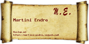 Martini Endre névjegykártya