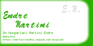 endre martini business card